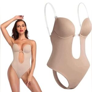 The Women's Backless Body Shaper Bra With Deep V-Neck soze 38 new large NWOT